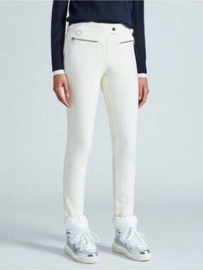 Erin Snow JES Eco Racer Stirrup Ski Pants, White, 2US